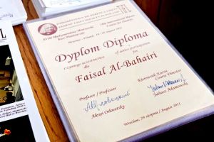 Dyplom uczestnictwa w Kursie.